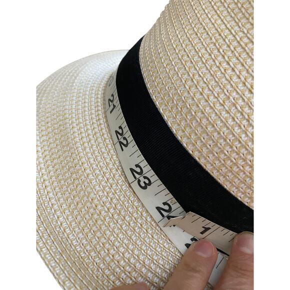 Erica Javits Fedora Straw Hat with Black Band UPF 50+ One Size - Picture 13 of 14
